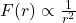 F(r) \propto \frac{1}{r^2}