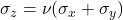  \sigma_z = \nu(\sigma_x + \sigma_y) 