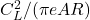 C_L^2 / (\pi e AR)