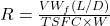  R = \frac{V W_f (L/D)}{TSFC \times W} 
