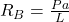 R_B = \frac{P a}{L}