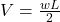 V = \frac{wL}{2}