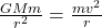 \frac{G M m}{r^2} = \frac{m v^2}{r}