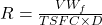  R = \frac{V W_f}{TSFC \times D} 