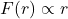 F(r) \propto r