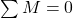 \sum M = 0