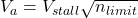 V_a = V_{stall} \sqrt{n_{limit}} 