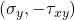 (\sigma_y, -\tau_{xy})
