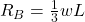 R_B = \frac{1}{3}wL