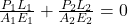 \frac{P_1 L_1}{A_1 E_1} + \frac{P_2 L_2}{A_2 E_2} = 0