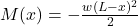 M(x) = -\frac{w(L - x)^2}{2}