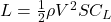  L = \frac{1}{2} \rho V^2 S C_L 