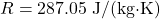 R = 287.05 \ \text{J/(kg·K)}