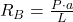R_B = \frac{P \cdot a}{L}